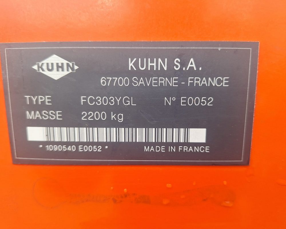 KUHN FC303 YGL KUHN MOWER